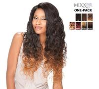 Sensationnel Premium Too " PERUVIAN " - Human Hair Blend Weave as a Complete Set with 4 Hair pieces and a Free Lace Parting Closure | Colour: 4 (brown)