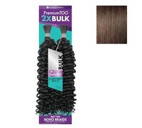 Sensationnel PremToo Bulk Weaving - 2 x Jazzy Water Human Hair Blend for Boho, Knotless Box or Curly Loose Wave Styles - 1 Pack (18 inch, 4 Medium Brown)