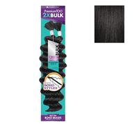 Sensationnel PremToo bulk weaving - 2x ocean wave human hair blend for boho, knotless box or curly loose wave styles - 1 pack (22 inch, 1B OFFBLACK)