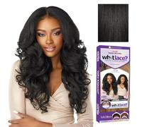 Sensationnel WHAT LACE 13x6 Wigs - Cloud 9 Synthetic Hair Hand Tied Natural Preplucked Hairline Illusion Lace Frontal Lacewig -Whatlace LATISHA (1B)
