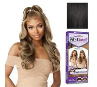 Sensationnel What Lace 13x6 Wigs - GLENNA synthetic wig Cloud 9 with preplucked hairline HD lace - Whatlace GLENNA (1B OFFBLACK)