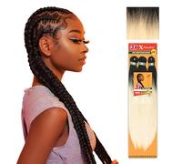 Sensationnel X-pression Pre Stretched Braiding Hair 3 x Braids 58" All Kanekalon Flame Retardant Synthetic Braid for Box Braids and Twists (1 Pack, T1B/613)