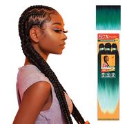 Sensationnel X-pression Prestretched Braiding Hair - 3 x Xpression 58 Inch All Kanekalon Flame Retardant Synthetic Braid in Hair Extensions - 3 x X-PRESSION 58 Inch (1 Pack, 3T1B/MINT/LMINT)