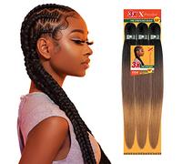 Sensationnel X-pression prestretched braiding hair - 3x braid 58 inch all kanekalon flame retardant synthetic braid for box braids and twists (1 pack, SM1B/30)