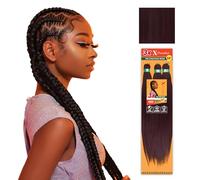 Sensationnel X-pression prestretched braiding hair - 3x braid 58 inch all kanekalon flame retardant synthetic braid for box braids and twists (5 pack, 99J)