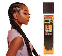 Sensationnel Xpression prestretched braiding hair - 3x xpression 58-inch flame retardant smooth yaki braid - 3x x-pression 58 inch (1 pack, 4 MEDBROWN)