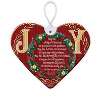 Sensations Christmas Joy Heart Shaped Hanging Plaque