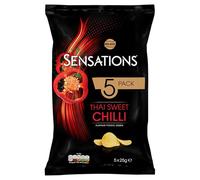 Sensations Walkers Thai Sweet Chilli Multipack Crisps, 5 x 25 g