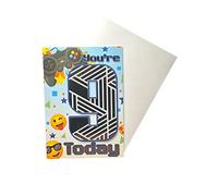 Sensations / Xpress Yourself Express Yourself Birthday Card for Age 9 Boy - Includes Envelope - Animated Game Controller and Emoji Design,19 x 13.3 cm