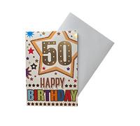 Sensations / Xpress Yourself Male 50 Happy Birthday Card, 13.5cm x 19.5 cm
