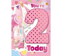 Sensations / Xpress Yourself you're 2 Today Happy Birthday Card for Girl