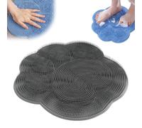 SENSCKMLMP 2025 New Silicone Foot Scrubber for Shower, Feet and Back Cleaning Pad Back Massages & Washer Exfoliating Bath Wash Pad Without Bending (Grey)