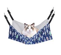 SENSCKMLMP Cat Hammock Bed for Cage - Adjustable Hanging Reversible, Soft Perch, Sleeping and Resting Pad for Kitten, Ferret, Puppy or Small Pet (blue)
