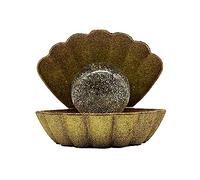 Sense Aroma Colour Changing Clam Shells Light | Beautiful Pearl Glitter Ball USB/Battery Powered Lamp Mood Light Ornaments for Living Room Accessories Bedroom Coquette Room Decor (Gold Glitter)