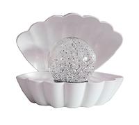 Sense Aroma Colour Changing Clam Shells Light | Beautiful Pearl Glitter Ball USB/Battery Powered Lamp Mood Light Ornaments for Living Room Accessories Bedroom Coquette Room Decor (White Glitter)