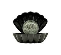 Sense Aroma Colour Changing Clam Shells Light | Beautiful Pearl Glitter Ball USB/Battery Powered Lamp Mood Light Ornaments for Living Room Accessories Bedroom Coquette Room Decor (Black)