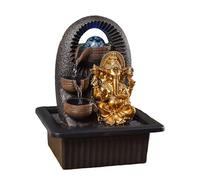 Sense Aroma Ganesh Indoor Water Fountain with LED Light and Colour Changing Spinning Ball, USB Tabletop Water Feature for Home Décor and Relaxation