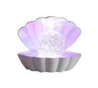Sense Aroma White Clam Sea Shell with Glitter Pearl Colour Changing LED Mood Lamp