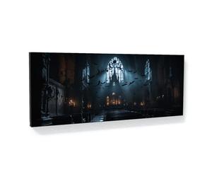 Sense Canvas Bat Gothic Night Flight 111 Canvas Art - Home Decor Wall Art Print Poster Painting Large 40x16 / 0.75"