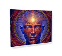 Sense Canvas Dmt Trippy Consciousness 81 Canvas Art - Home Decor Wall Art Print Poster Painting Medium 24x18 / 0.75" (60x45cm / 2cm)