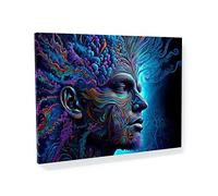 Sense Canvas Dmt Trippy Consciousness 87 Canvas Art - Home Decor Wall Art Print Poster Painting Medium 24x18 / 0.75" (60x45cm / 2cm)