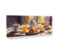 Sense Canvas Kitchen Morning Feast 33 Canvas Art - Home Decor Wall Art Print Poster Painting Large 40x16 / 1.5"