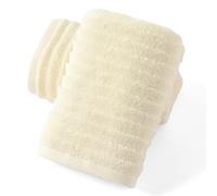 sense gnosis 100% Cotton Beige Hand Towel Set of 2 Stereoscopic Ladder Striped Design Soft Quick Dry and Absorbent Bathroom Decorative Hand Towel 13 x 29 Inch