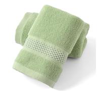 sense gnosis 100% Cotton Green Hand Towels Absorbent Super Soft Lint Free Bath Hand Towels for Bathroom Travel Yogo Sport Spa (2 Pack,13"x 29")