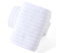 sense gnosis 100% Cotton White Hand Towel Set of 2 Thick Stereoscopic Ladder Striped Soft Quick Dry and Absorbent Bathroom Decorative Hand Towel 13 x 29 Inch