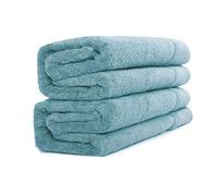 sense gnosis Bath Towels Set of 2 Ultra Absorbent Quick Dry 100 Percent Terry Cotton Towels Luxury Super Soft Towel for Everyday Use, Home, Gym, Pool (Turquoise, 27.5" X 55")
