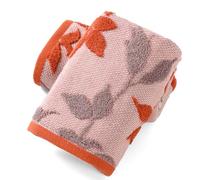 sense gnosis Burgundy Red Hand Towel Set of 2 Super Soft 100% Cotton Embossed Leaf Floral Pattern Highly Absorbent Decorative Jacquard Weave Hand Towels for Bathroom Spa 13x 29 Inch