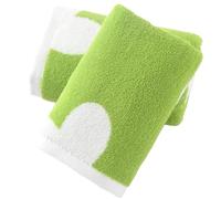 sense gnosis Green Hand Towels Set of 2 Heart Pattern 100% Cotton Absorbent Soft Thin Hand Towels for Bathroom 13 x 29 Inh