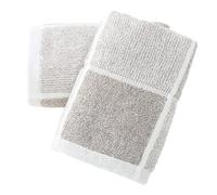 sense gnosis Grey Hand Towels Soft 100% Cotton Checkered Decorative Terry Absorbent Bathroom Hand Towel Set of 2, 13x 29 Inch