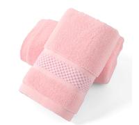 sense gnosis Pink Hand Towel Set of 2 Super Soft 100% Cotton Absorbent Bath Hand Towels for Bathroom Home Decorative 13 X 29 Inches