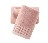 sense gnosis Pink Hand Towels - Soft 100% Cotton Waffle & Terry | Highly Absorbent Hotel spa Bathroom Towel Collection | 13x29 Inch | Set of 2