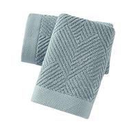 sense gnosis Sage Green Hand Towel Set of 2 Striped Weave 100% Cotton Super Soft Highly Absorbent Spring Decorative Hand Towels for Bathroom 13x 29 Inch