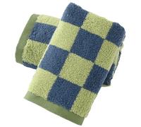 sense gnosis St Patrick's Day Hand Towel Set of 2 Soft 100% Cotton Green and Navy Checkered Light Weight Hand Towels for Bathroom Highly Absorbent Quick Dry Spring Decoration Towel 13" X 29"