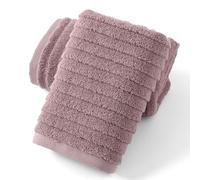 sense gnosis Stereoscopic Ladder Striped Design Purple Hand Towel Soft and Absorbent 100% Cotton Luxury Bathroom Hand Towel Decorative 13 x 29 Inch, 2 Pieces