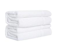 sense gnosis White Bath Towels Set of 2,Super Soft 100% Cotton Towels Ultra Absorbent Quick Dry Face Towels for Bathroom, 27.5 X 55 Inch