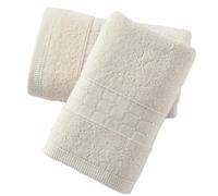 sense gnosis White Hand Towel Set of 2 Super Soft 100% Cotton Absorbent checkered Decorative Bath Hand Towels for Bathroom Home, 13 X 29 Inches