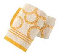 sense gnosis Yellow Hand Towel 100% Cotton Super Soft Highly Absorbent Quick Dry Air Bubble Pattern Decorative Hand Towels for Bathroom 13x 29 Inch, 2 Pack
