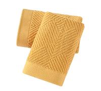 sense gnosis Yellow Hand Towels Set of 2 Striped Weave 100% Terry Cotton Towel Super Soft Highly Absorbent Face Towel for Bathroom 13" X 29"