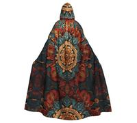 Sense of History Wreath Patterned hooded cape Halloween cape rave party and family gathering