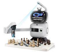 Sense Robot AI Chess Robot with Robotic Arm - 25 AI Levels, 1200+ Exercises, Endgame Trainer, Classic Game Replay, Voice Coaching, Lichess Integration, App Sync, For All Skill Levels
