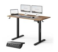 SENSE7 Nojo Light Adjustable Electric Desk 120x60 cm Oak Black 70 kg | Black oak wood top, maximum load 70 kg, height adjustment, industrial style, home use