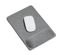 SenseAGE Mouse Mat with Wrist Support, Large Mouse Pad, Non-Slip Leather Base, Smooth Surface, Precise Sliding and Pain Relief, Compatible with Laser and Optical Mice, 270L x 185W mm, Grey