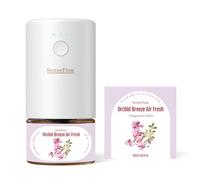 SenseFlow Essential Oil Diffuser Waterless Ultrasonic SF101-100% Plant-Based, LED Light, Adjustable Modes, 100㎡ Covers, 120-Day Scent - Air Freshener & Aromatherapy - Orchid Breeze Air Fresh