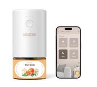 SenseFlow Essential Oil Diffuser Waterless Ultrasonic Smart Wi-Fi SF101S - 100% Plant-Based, LED Light, Adjustable Modes, 100㎡ Covers, 120-Day Scent - Air Freshener & Aromatherapy - Azure Woods