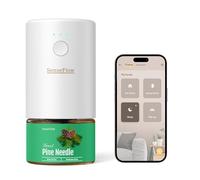 SenseFlow Essential Oil Diffuser Waterless Ultrasonic Smart Wi-Fi SF101S - 100% Plant-Based, LED Light, Adjustable Modes, 100㎡ Covers, 120-Day Scent - Air Freshener & Aromatherapy - Pine Needle