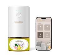 SenseFlow Essential Oil Diffuser Waterless Ultrasonic Smart Wi-Fi SF101S - 100% Plant-Based, LED Light, Adjustable Modes, 100㎡ Covers, 120-Day Scent - Air Freshener & Aromatherapy - Pear & Freesia